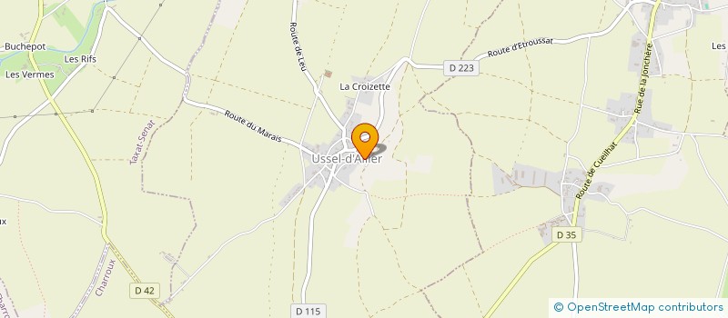 localisation de l'entreprise ELIAN  USSEL-D'ALLIER