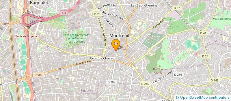 localisation de l'entreprise ELIAN PRO à MONTREUIL