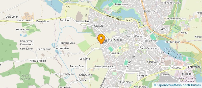 localisation de l'entreprise ELIANCE à SAINT-RENAN