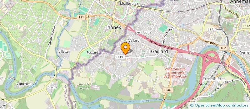 localisation de l'entreprise ELIANDRE à GAILLARD