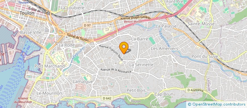 localisation de l'entreprise ELIANE  TOULON