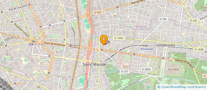localisation de l'entreprise ELIANE BOULONGNE à VINCENNES