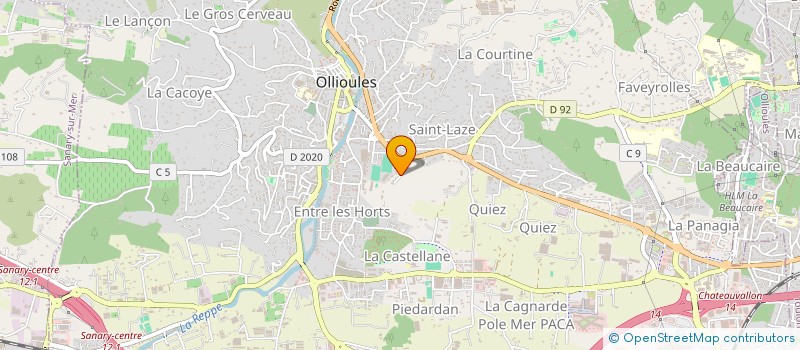 localisation de l'entreprise ELIANET à OLLIOULES