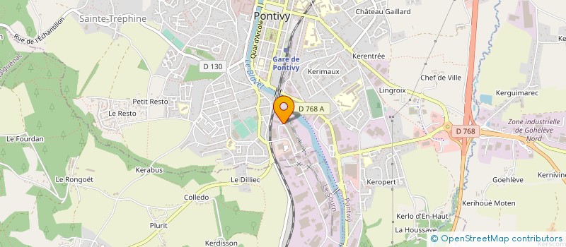 localisation de l'entreprise ELIARD-S.P.C.P.  PONTIVY