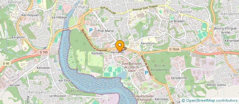 localisation de l'entreprise ELIAZ B à QUIMPER