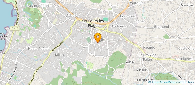 localisation de l'entreprise ELICA à SIX-FOURS-LES-PLAGES
