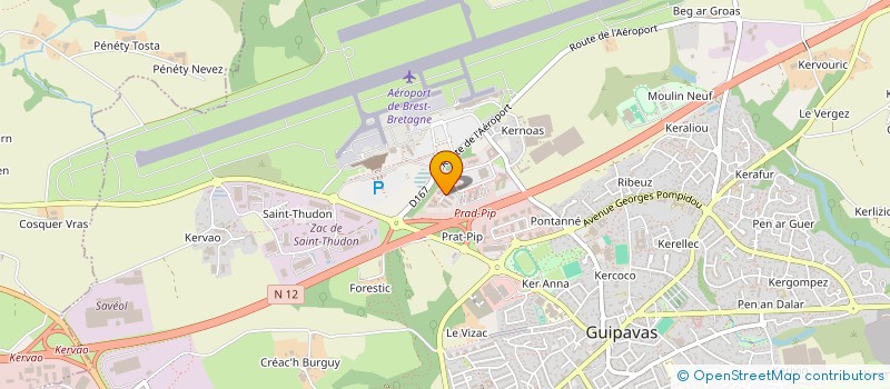 localisation de l'entreprise ELICA  GUIPAVAS