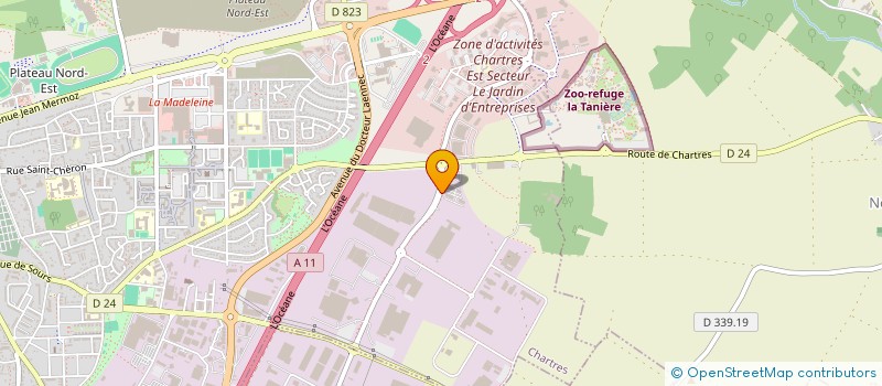 localisation de l'entreprise ELICEAS à CHARTRES