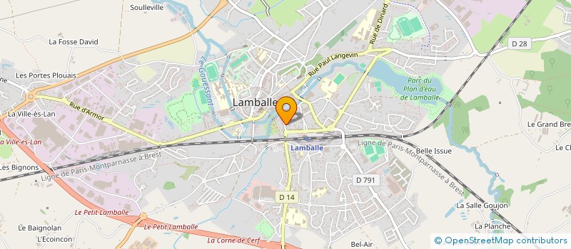 localisation de l'entreprise ELICHA  LAMBALLE-ARMOR