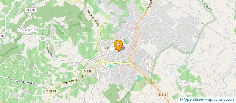 localisation de l'entreprise ELICRI  LE BEAUSSET