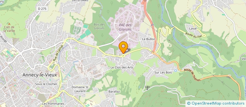 localisation de l'entreprise ELIDA à ANNECY