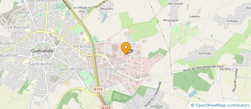 localisation de l'entreprise ELIDECC à GUERANDE