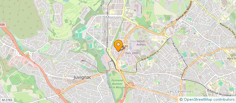localisation de l'entreprise ELIDEM à MONTPELLIER