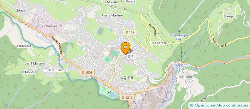 localisation de l'entreprise ELIE  UGINE