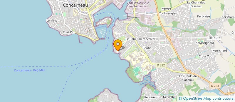 localisation de l'entreprise ELIE CO  CONCARNEAU