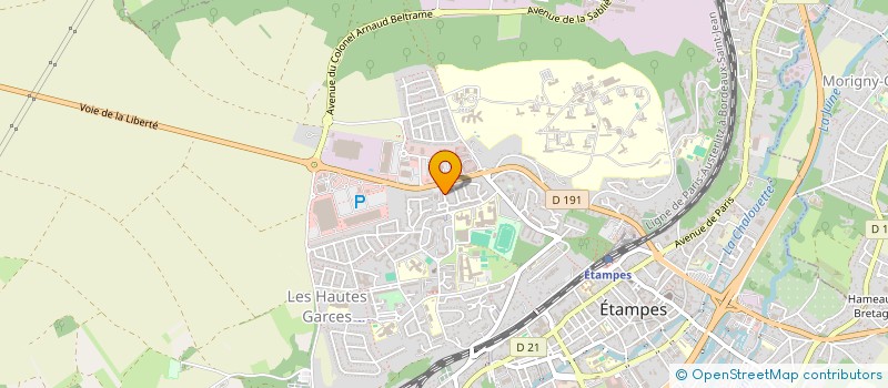 localisation de l'entreprise ELIE M à ETAMPES