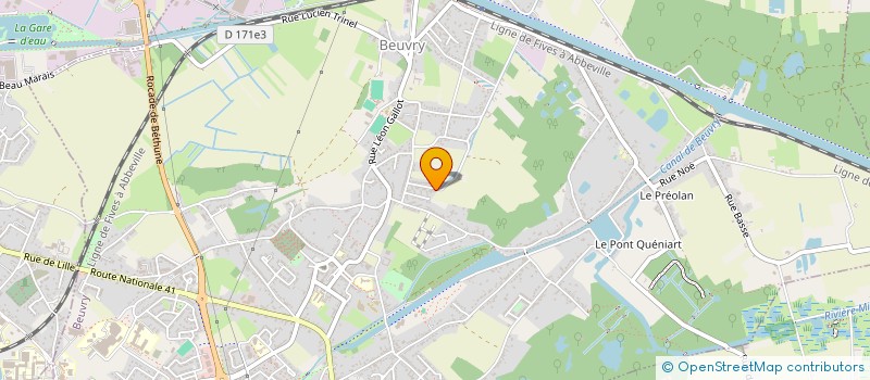 localisation de l'entreprise ELIEBOIS  BEUVRY