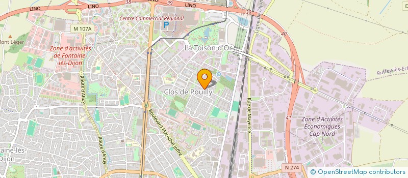 localisation de l'entreprise ELIEN - VDV à DIJON