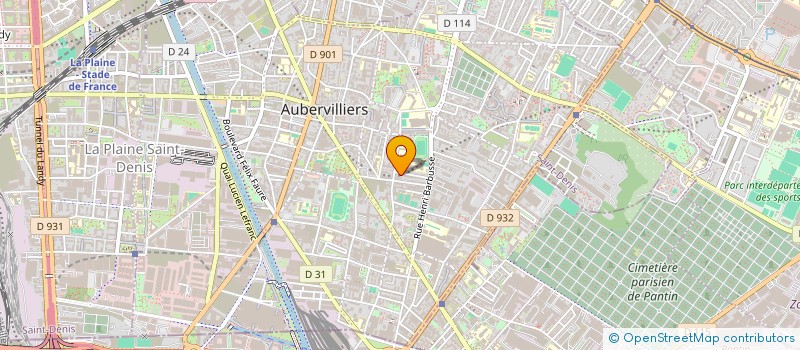 localisation de l'entreprise ELIF à AUBERVILLIERS