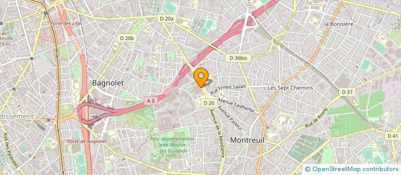 localisation de l'entreprise ELIF à MONTREUIL