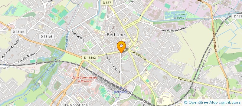 localisation de l'entreprise ELIF à BETHUNE