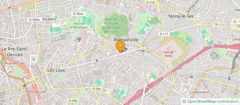 localisation de l'entreprise ELIF ANA à ROMAINVILLE