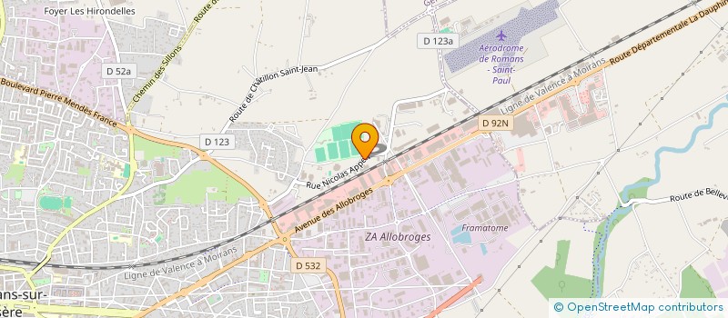 localisation de l'entreprise ELIFLO  ROMANS-SUR-ISERE