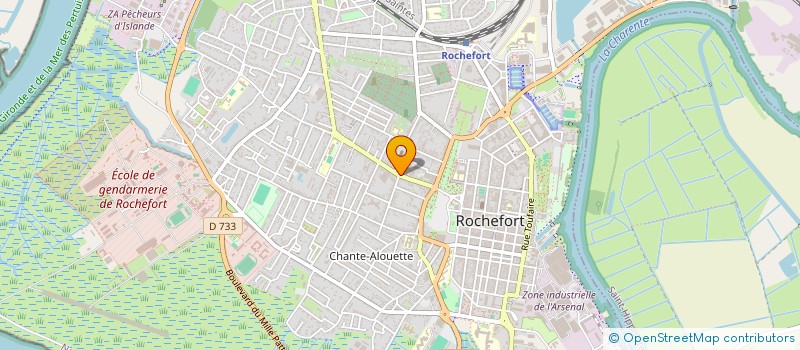 localisation de l'entreprise ELIFLOR à ROCHEFORT