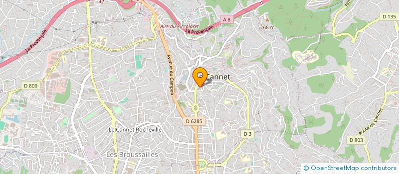 localisation de l'entreprise ELIGE à LE CANNET