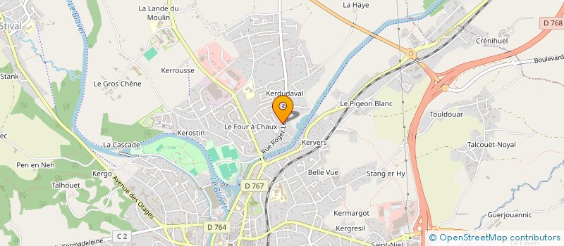 localisation de l'entreprise ELIGINE  PONTIVY