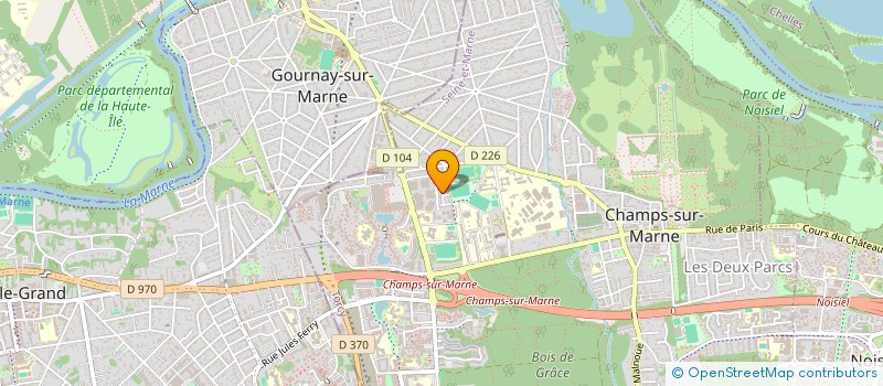 localisation de l'entreprise ELIJAM PATISSERIE  CHAMPS-SUR-MARNE