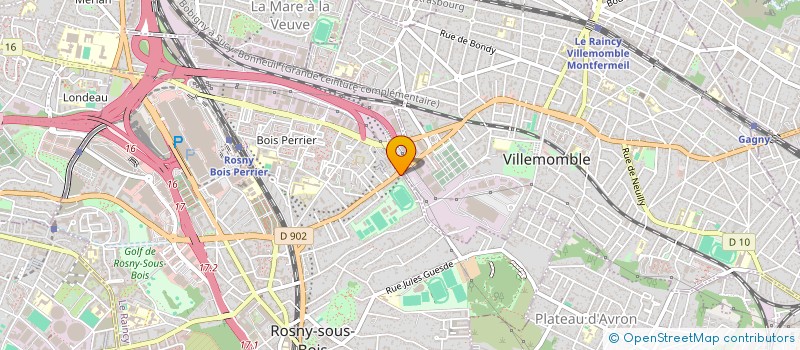 localisation de l'entreprise ELIJHO à ROSNY-SOUS-BOIS