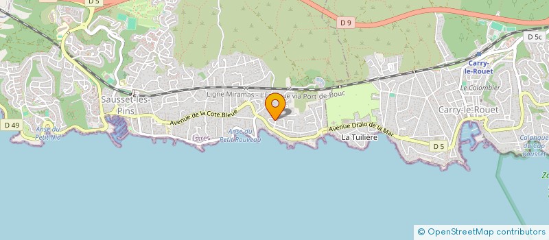 localisation de l'entreprise ELIJO  SAUSSET-LES-PINS