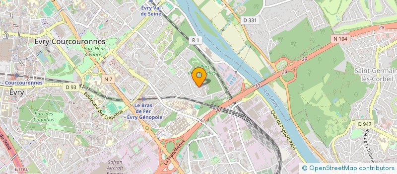 localisation de l'entreprise ELIKIA TRANSP à EVRY-COURCOURONNES