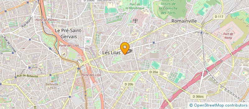 localisation de l'entreprise ELIKYA ACTION à LES LILAS