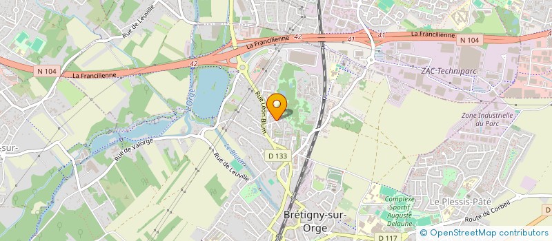 localisation de l'entreprise ELILOCOM à BRETIGNY-SUR-ORGE