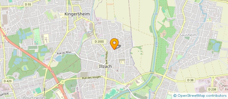 localisation de l'entreprise ELILOU  ILLZACH