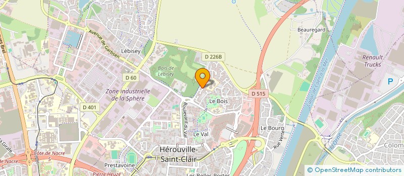 localisation de l'entreprise ELIMAT à HEROUVILLE-SAINT-CLAIR