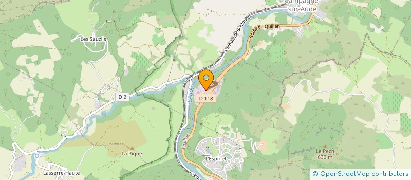 localisation de l'entreprise ELIMPO  QUILLAN