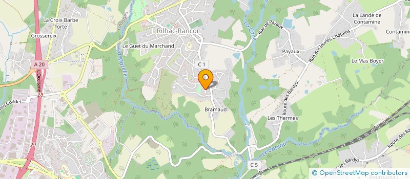 localisation de l'entreprise ELINA  RILHAC-RANCON