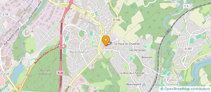 localisation de l'entreprise ELINA à LE PALAIS-SUR-VIENNE