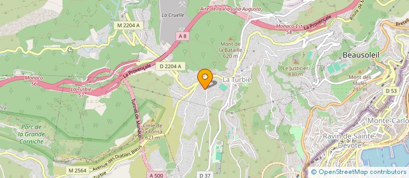 localisation de l'entreprise ELINE à LA TURBIE