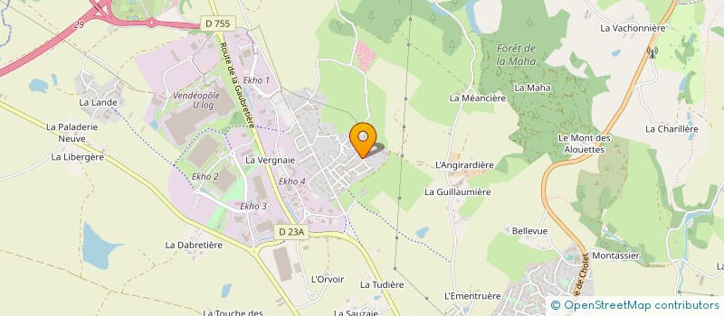 localisation de l'entreprise ELINE à LES HERBIERS