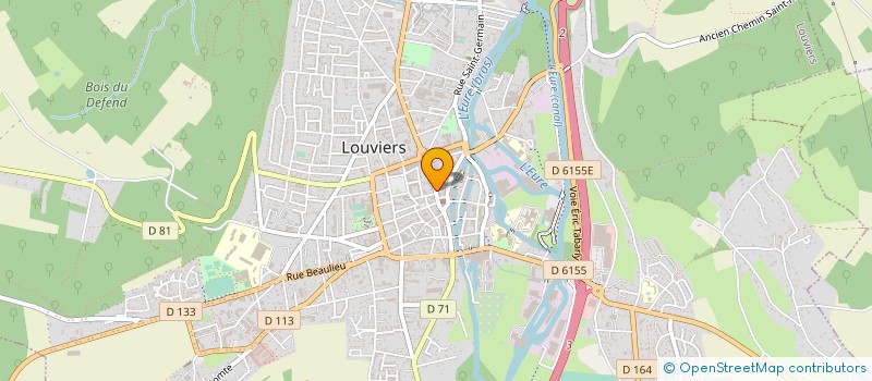 localisation de l'entreprise ELINE COIFFURE à LOUVIERS