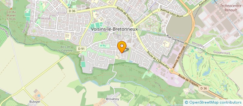 localisation de l'entreprise ELINEA DEV  VOISINS-LE-BRETONNEUX