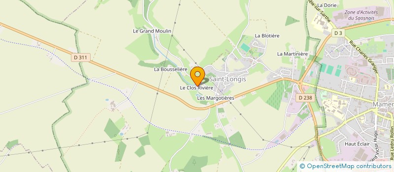 localisation de l'entreprise ELINENCE  SAINT-LONGIS