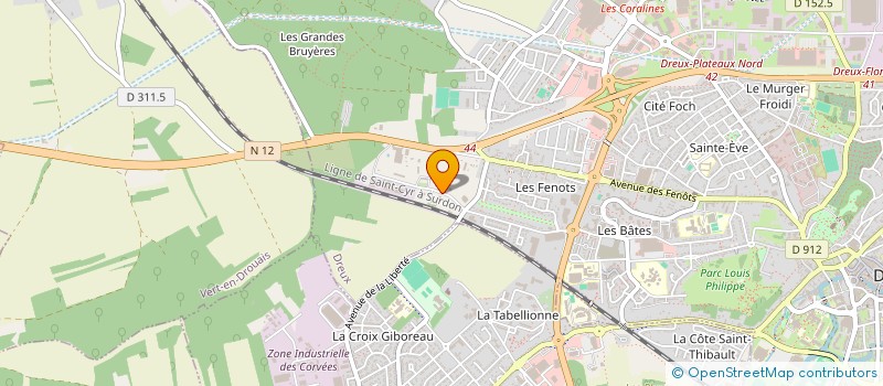 localisation de l'entreprise ELINJA à DREUX