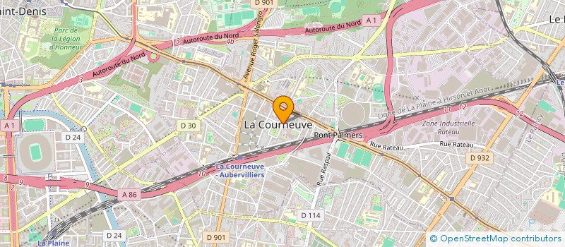 localisation de l'entreprise ELINYO AUTO à LA COURNEUVE