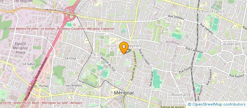 localisation de l'entreprise ELIO TRAVAUX  MERIGNAC