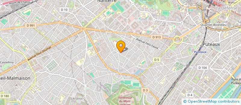 localisation de l'entreprise ELION TP à NANTERRE